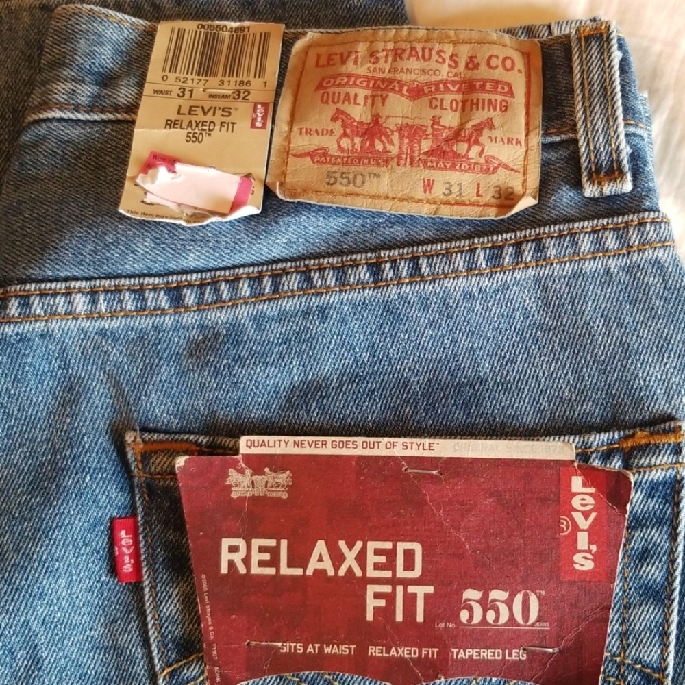 Mens Levi's 550 relaxed fit jeans